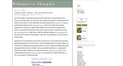 Desktop Screenshot of blog.webometrics.org.uk
